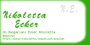 nikoletta ecker business card